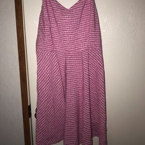 Pink white spaghetti strap dress